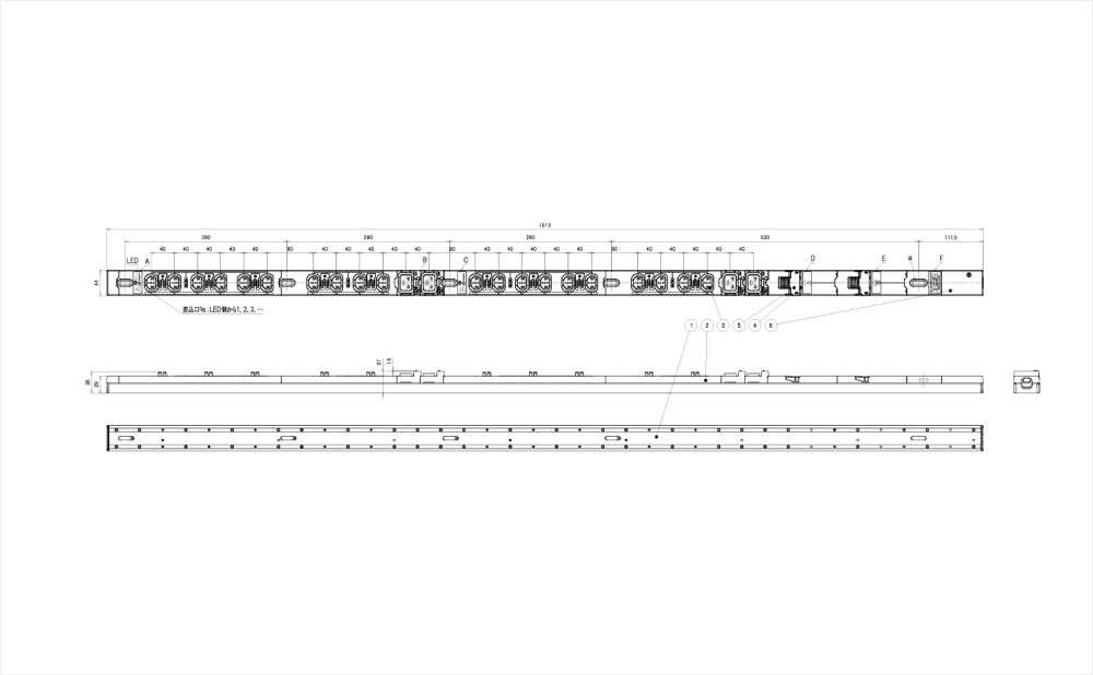 コンセントバー（PDU）カラータイプ