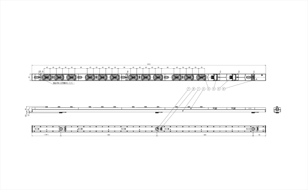 コンセントバー（PDU） ペグ固定タイプ